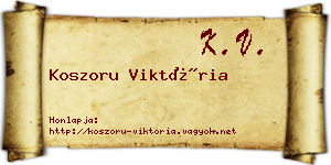 Koszoru Viktória névjegykártya